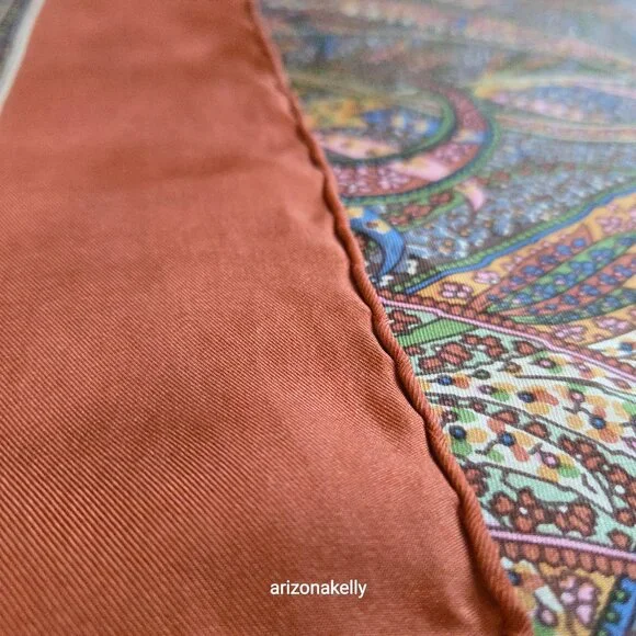 Vintage Liberty Silk Scarf Hand Rolled - Picture 5 of 14